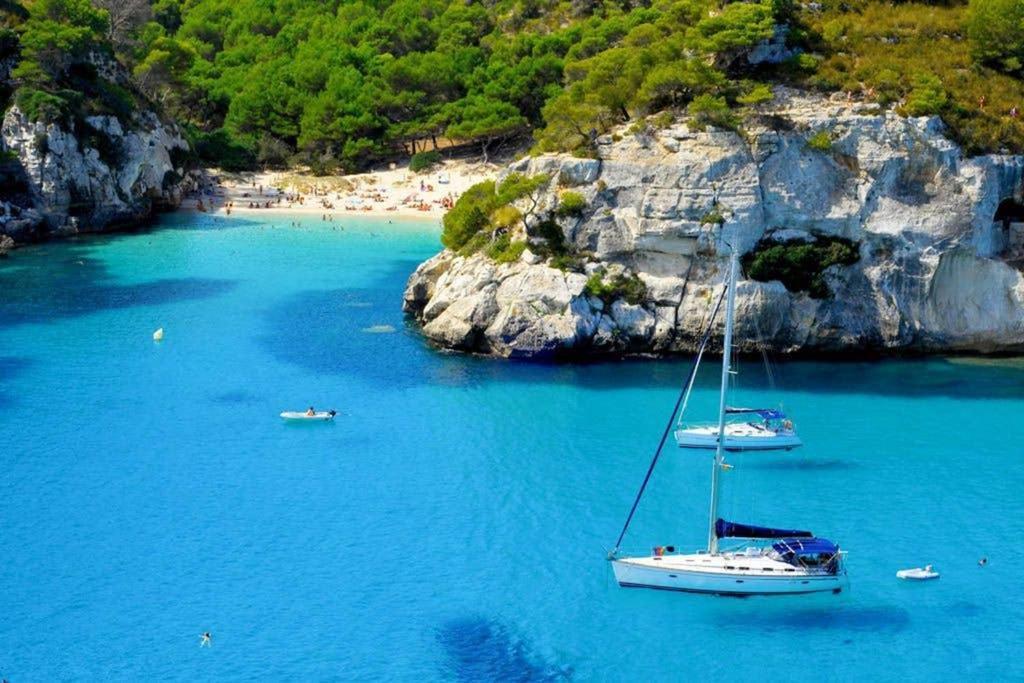 Miravent Terraza Y Jardin Frente Al Mar Menorca Apartment Fornells  Ngoại thất bức ảnh